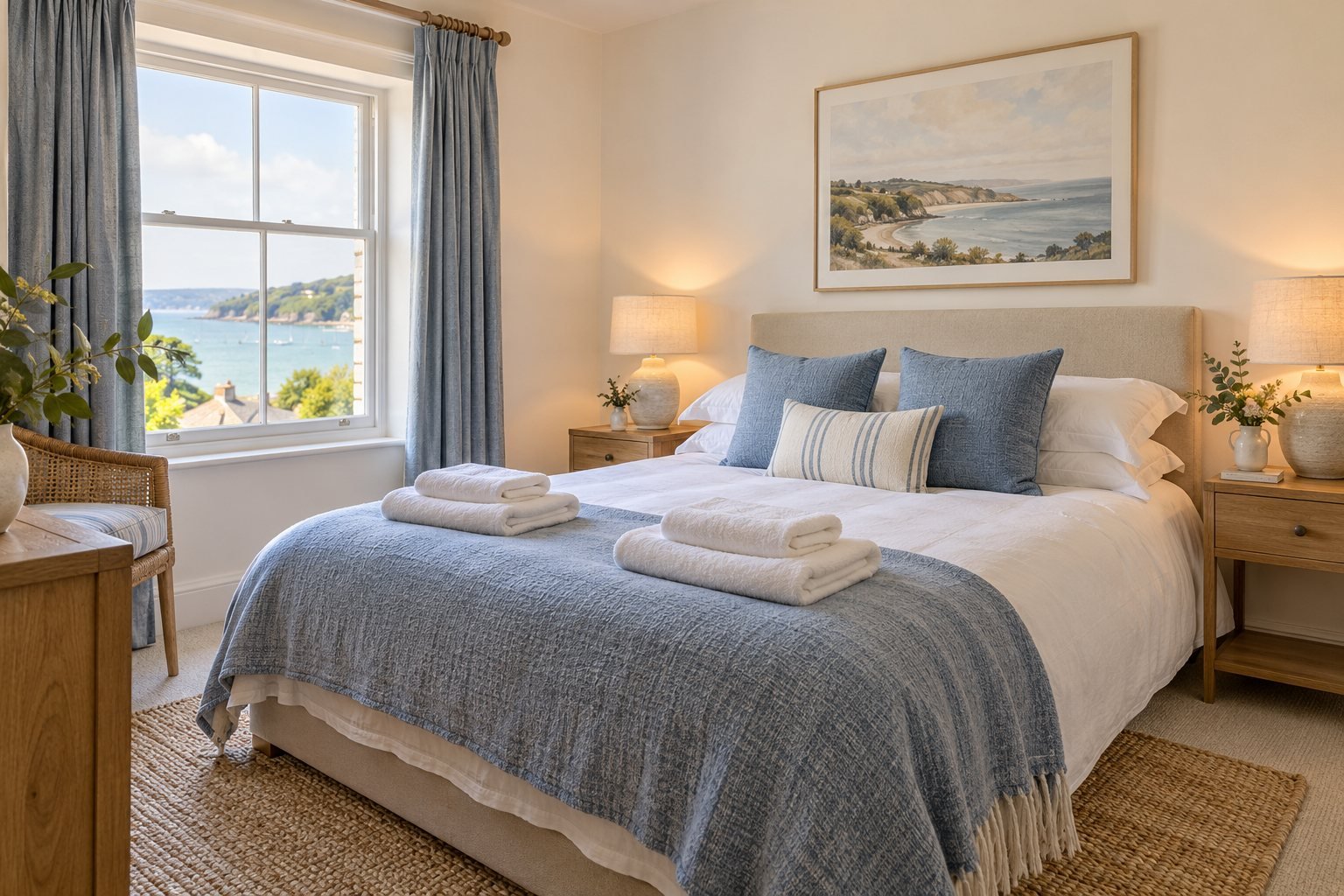 Illustrative guest-ready rental bedroom